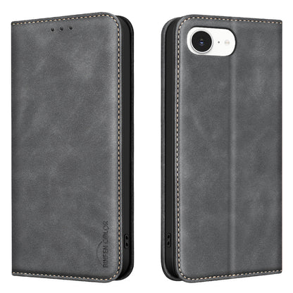 BINFEN COLOR for iPhone 16e / iPhone 17e RFID Blocking Calf Texture PU Leather Phone Cover