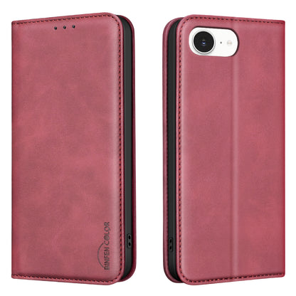BINFEN COLOR for iPhone 16e / iPhone 17e RFID Blocking Calf Texture PU Leather Phone Cover