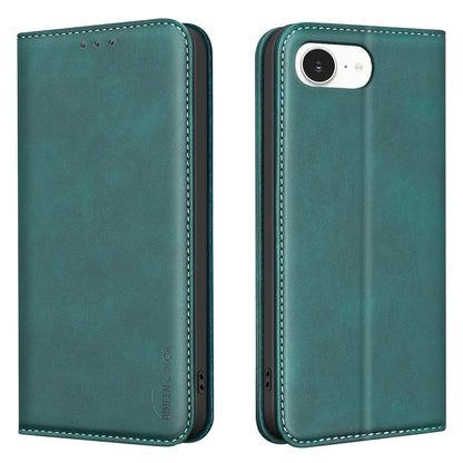 BINFEN COLOR for iPhone 16e / iPhone 17e RFID Blocking Calf Texture PU Leather Phone Cover