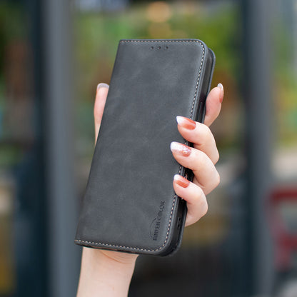 BINFEN COLOR for iPhone 13 / iPhone 14 RFID Blocking Calf Texture PU Leather Phone Cover