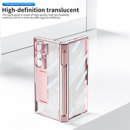 For Samsung Galaxy Z Fold8 Ultra Case Magnetic Hinge Kickstand Clear PC Phone Cover with Stylus / Tempered Glass Film