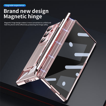 For Samsung Galaxy Z Fold8 Ultra Case Magnetic Hinge Kickstand Clear PC Phone Cover with Stylus / Tempered Glass Film