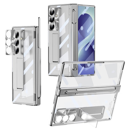 For Samsung Galaxy Z Fold8 Ultra Case Magnetic Hinge Kickstand Clear PC Phone Cover with Stylus / Tempered Glass Film