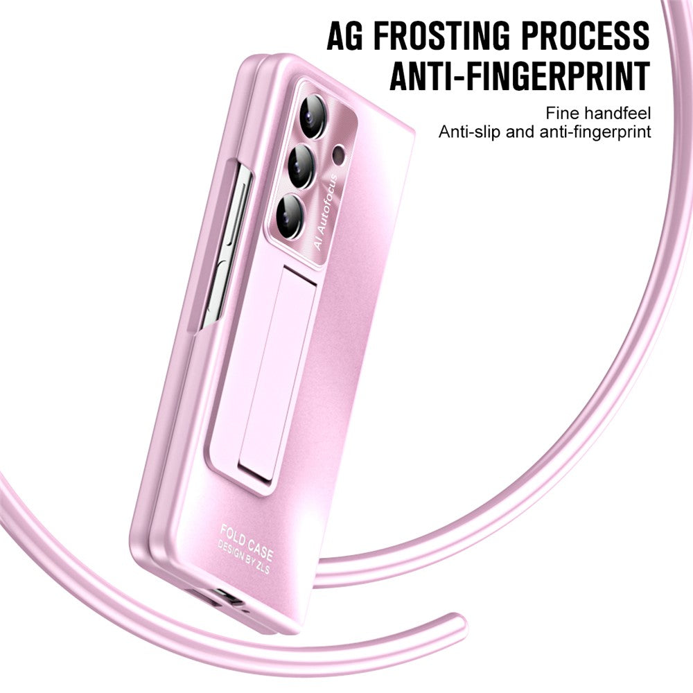 For Samsung Galaxy Z Fold8 Ultra Case Kickstand Matte PC Phone Cover with Tempered Glass Film