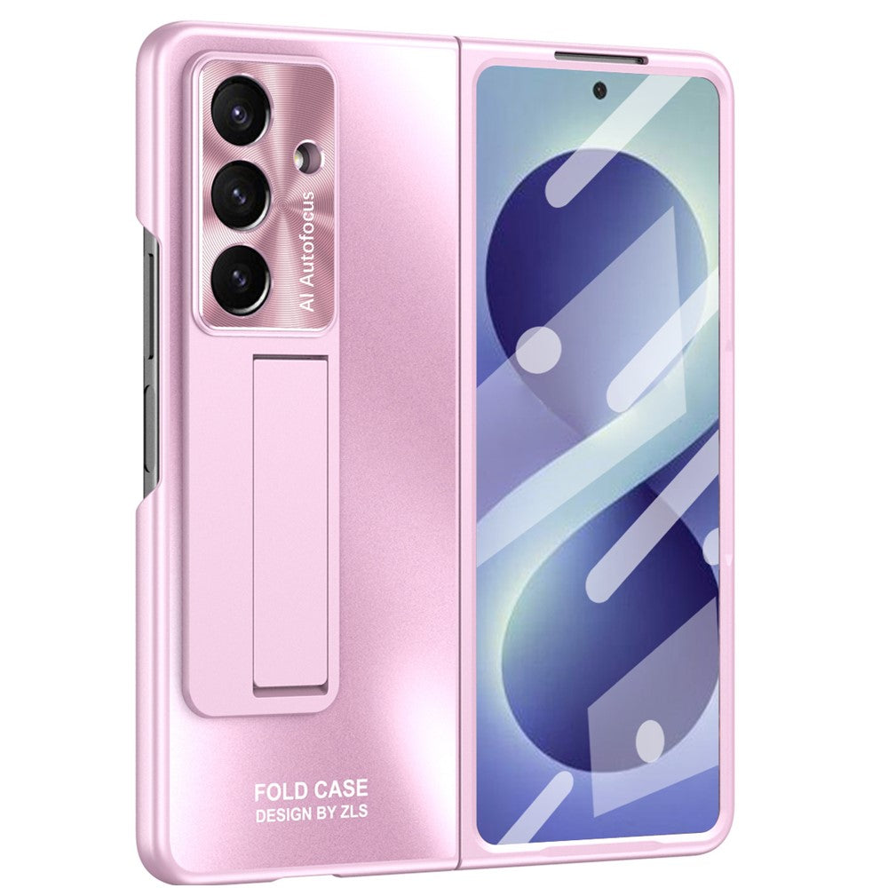 For Samsung Galaxy Z Fold8 Ultra Case Kickstand Matte PC Phone Cover with Tempered Glass Film