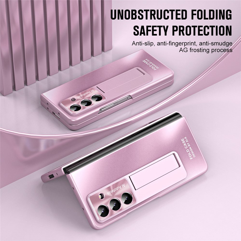 For Samsung Galaxy Z Fold8 Ultra Case Kickstand Matte PC Phone Cover with Tempered Glass Film