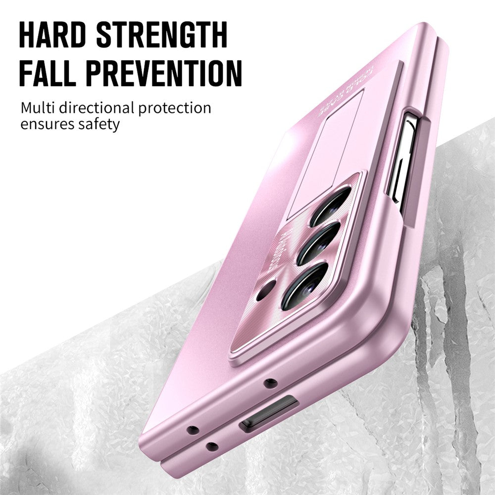 For Samsung Galaxy Z Fold8 Ultra Case Kickstand Matte PC Phone Cover with Tempered Glass Film
