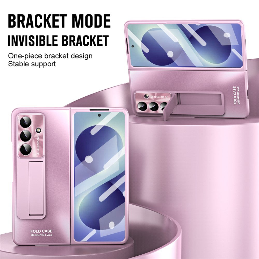 For Samsung Galaxy Z Fold8 Ultra Case Kickstand Matte PC Phone Cover with Tempered Glass Film