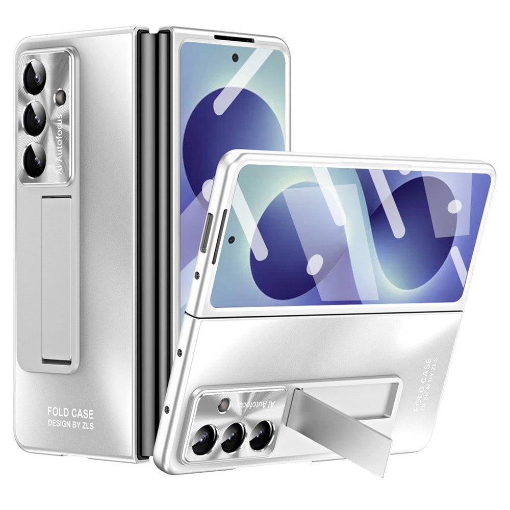 For Samsung Galaxy Z Fold8 Ultra Case Kickstand Matte PC Phone Cover with Tempered Glass Film