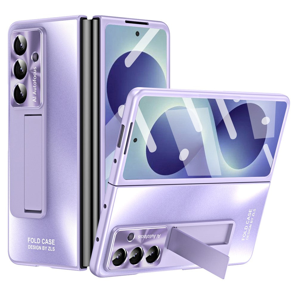 For Samsung Galaxy Z Fold8 Ultra Case Kickstand Matte PC Phone Cover with Tempered Glass Film