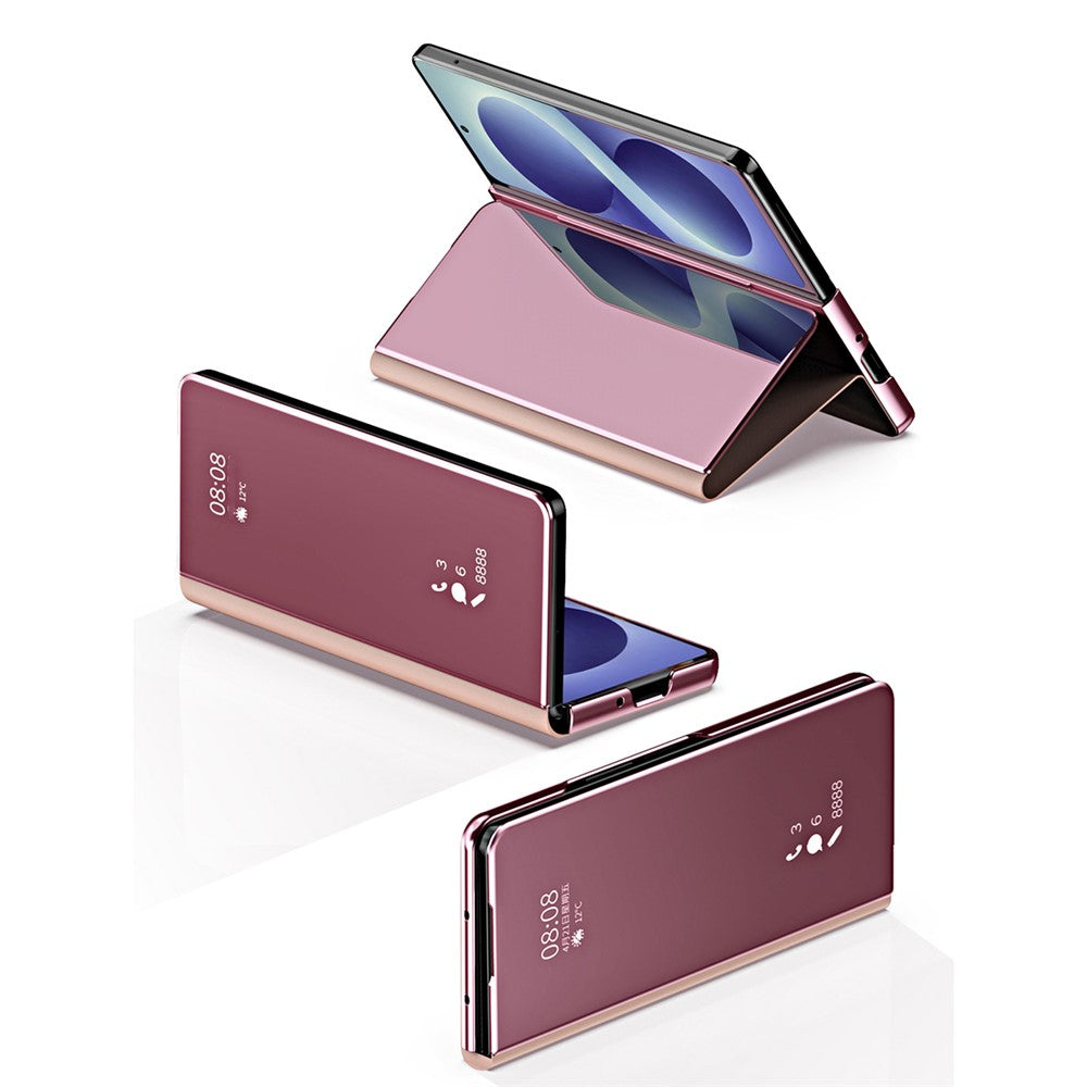 For Samsung Galaxy Z Fold8 Ultra Case Electroplating View Window Stand Leather Phone Cover