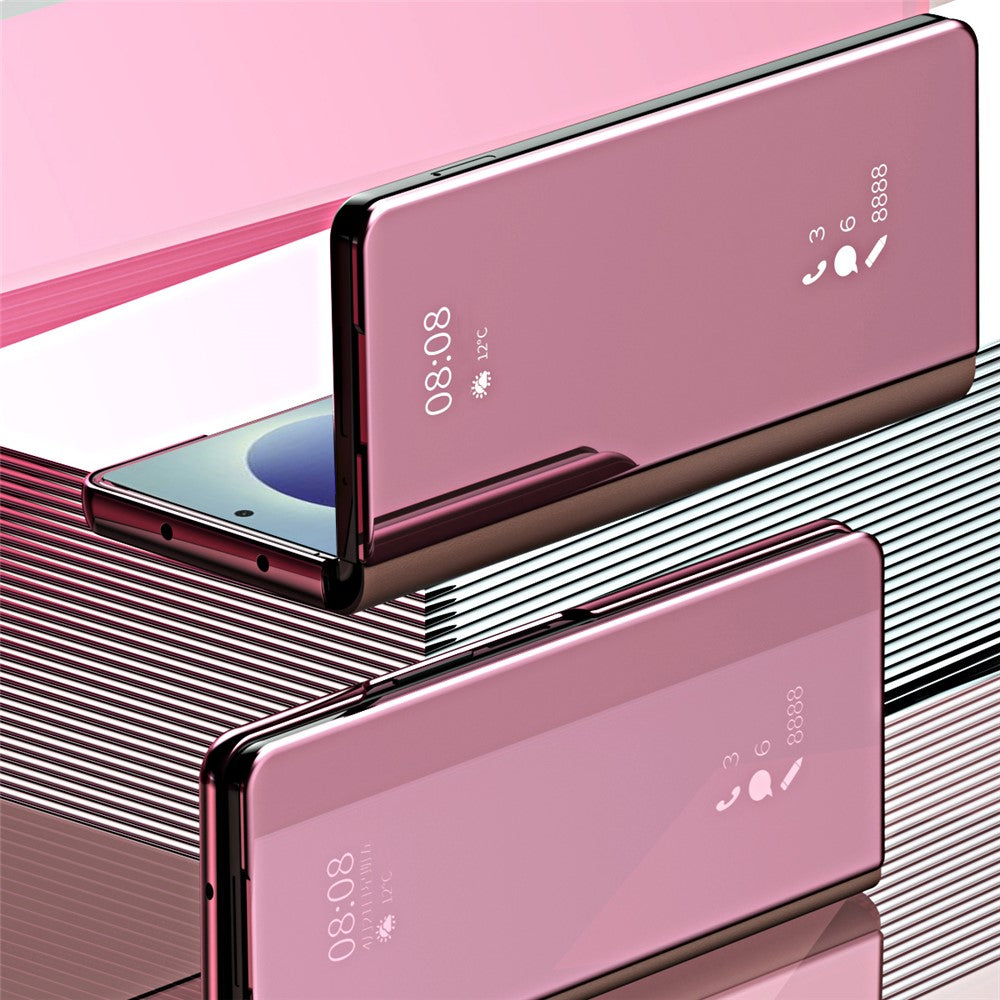 For Samsung Galaxy Z Fold8 Ultra Case Electroplating View Window Stand Leather Phone Cover
