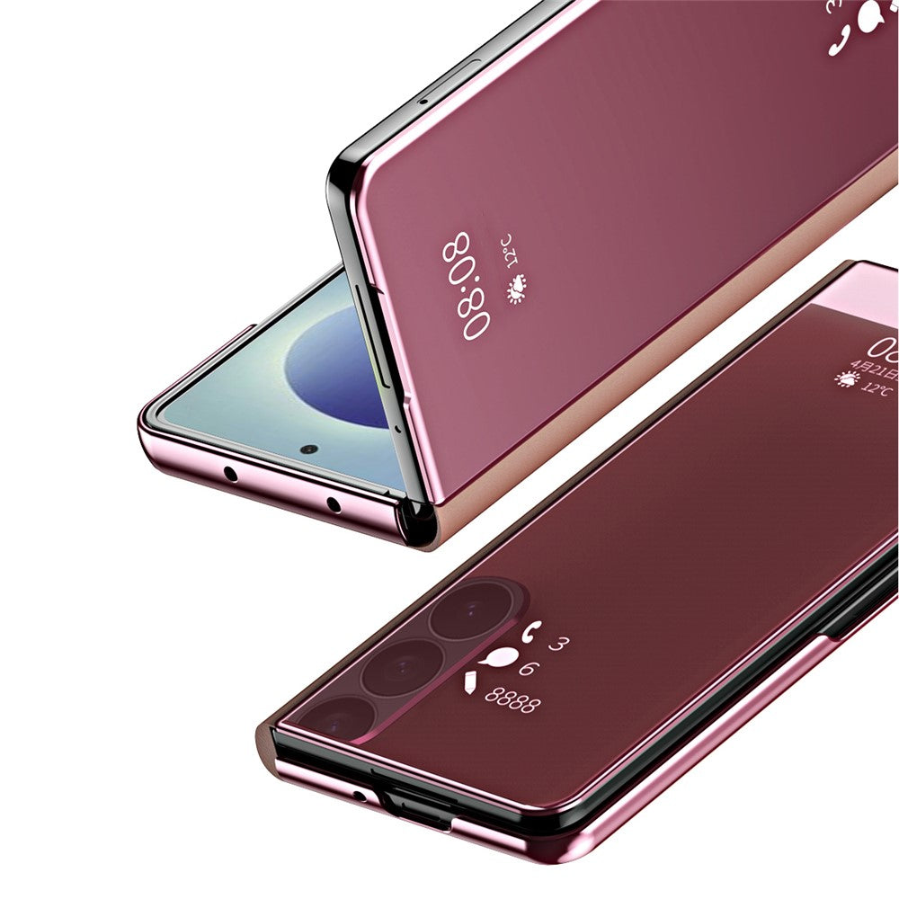 For Samsung Galaxy Z Fold8 Ultra Case Electroplating View Window Stand Leather Phone Cover