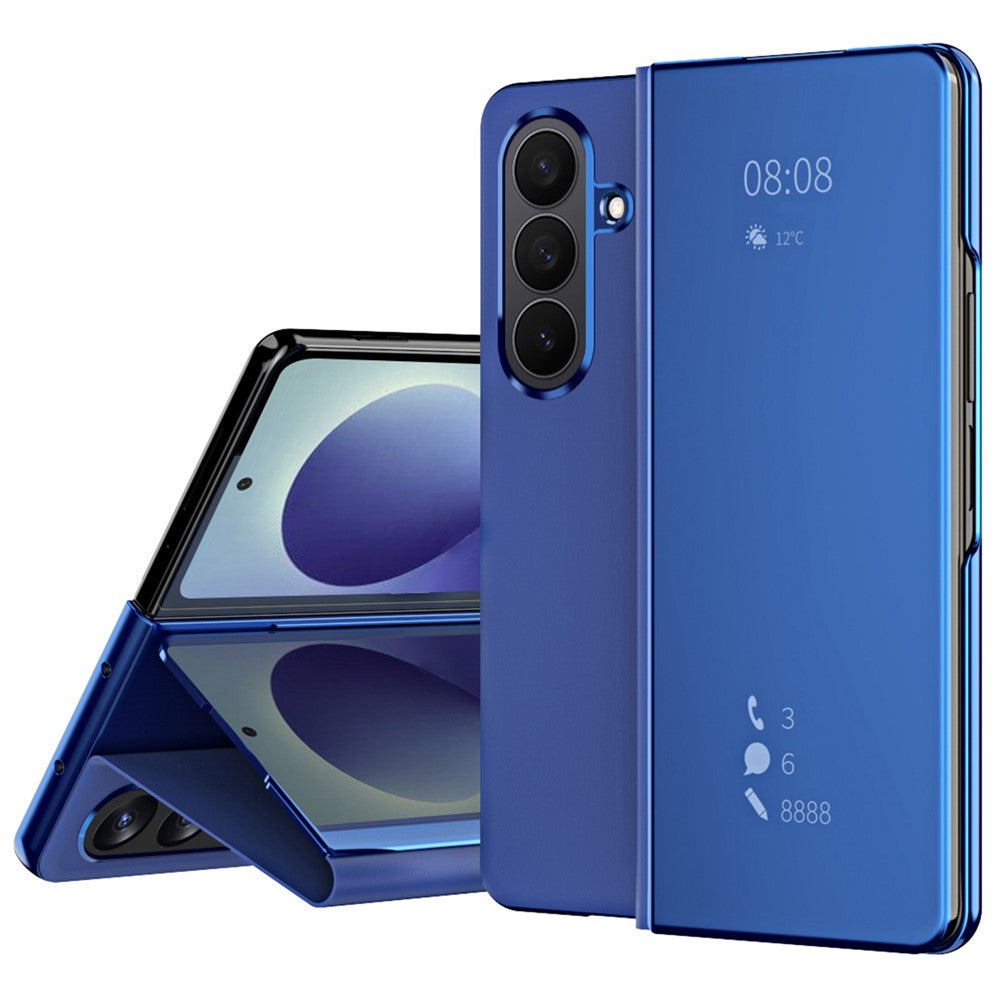 For Samsung Galaxy Z Fold8 Ultra Case Electroplating View Window Stand Leather Phone Cover
