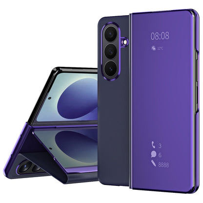 For Samsung Galaxy Z Fold8 Ultra Case Electroplating View Window Stand Leather Phone Cover