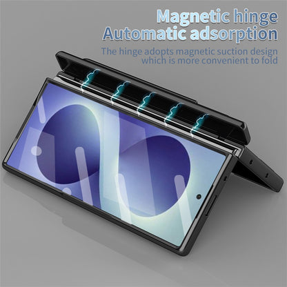 For Samsung Galaxy Z Fold8 Ultra Case Magnetic Hinge Kickstand PC Phone Cover with Stylus / Tempered Glass Film