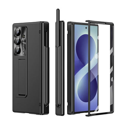 For Samsung Galaxy Z Fold8 Ultra Case Magnetic Hinge Kickstand PC Phone Cover with Stylus / Tempered Glass Film