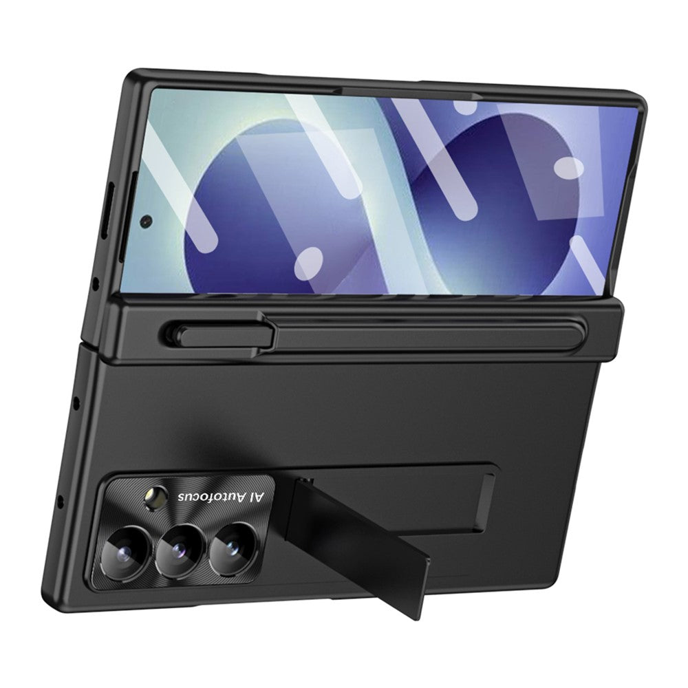 For Samsung Galaxy Z Fold8 Ultra Case Magnetic Hinge Kickstand PC Phone Cover with Stylus / Tempered Glass Film