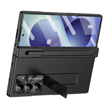 For Samsung Galaxy Z Fold8 Ultra Case Magnetic Hinge Kickstand PC Phone Cover with Stylus / Tempered Glass Film