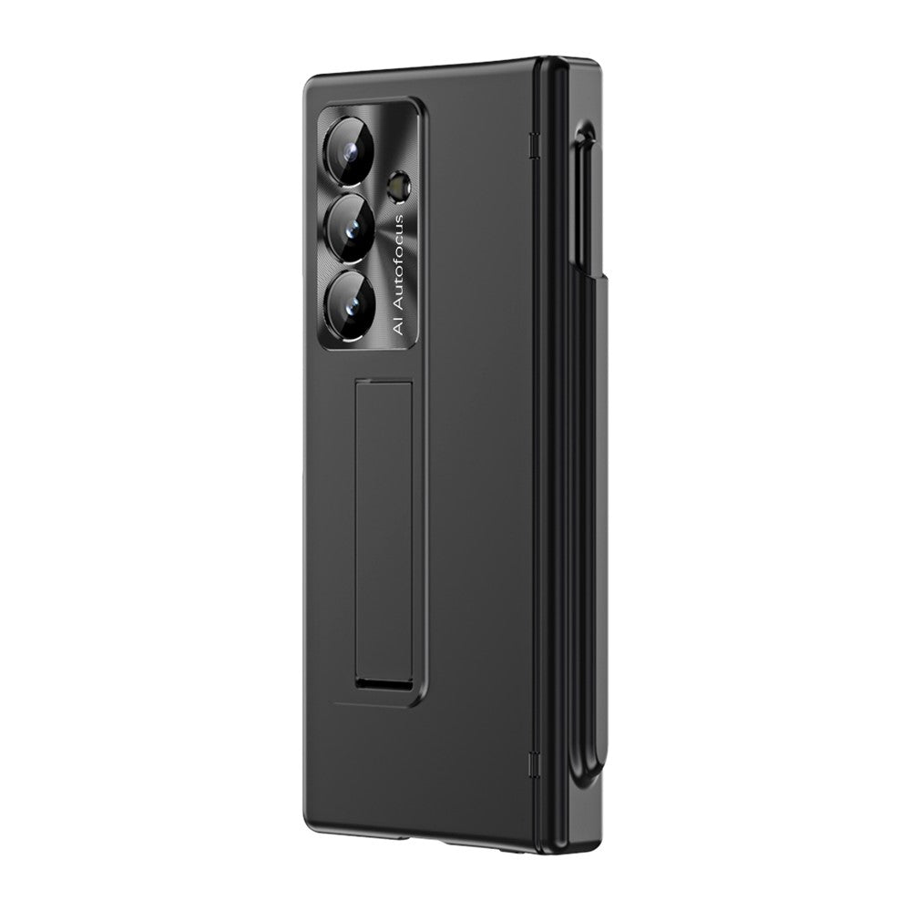 For Samsung Galaxy Z Fold8 Ultra Case Magnetic Hinge Kickstand PC Phone Cover with Stylus / Tempered Glass Film