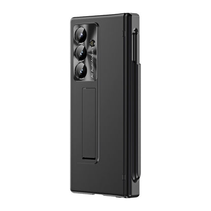 For Samsung Galaxy Z Fold8 Ultra Case Magnetic Hinge Kickstand PC Phone Cover with Stylus / Tempered Glass Film