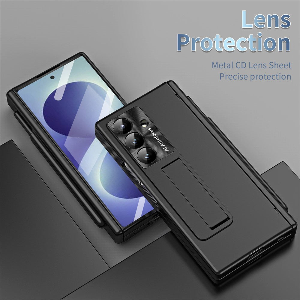 For Samsung Galaxy Z Fold8 Ultra Case Magnetic Hinge Kickstand PC Phone Cover with Stylus / Tempered Glass Film