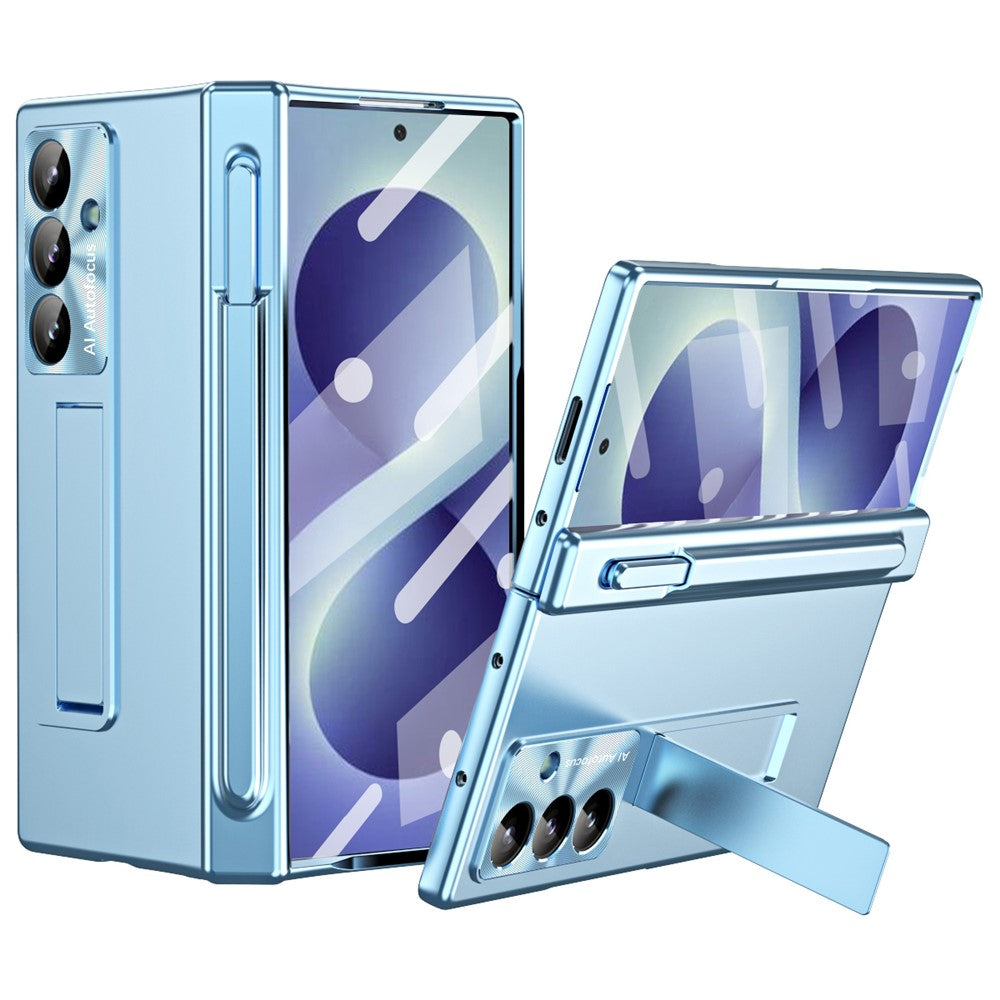 For Samsung Galaxy Z Fold8 Ultra Case Magnetic Hinge Kickstand PC Phone Cover with Stylus / Tempered Glass Film