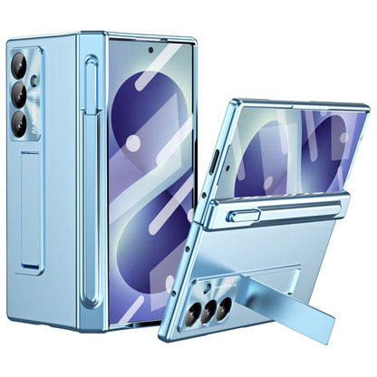 For Samsung Galaxy Z Fold8 Ultra Case Magnetic Hinge Kickstand PC Phone Cover with Stylus / Tempered Glass Film