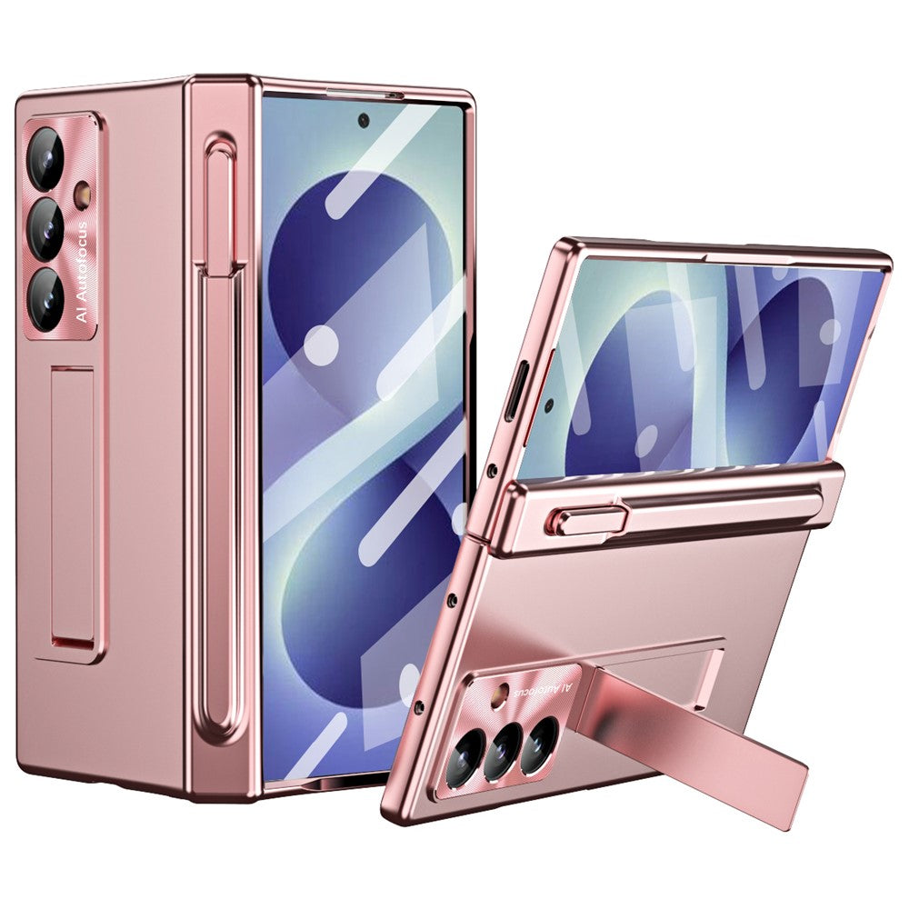 For Samsung Galaxy Z Fold8 Ultra Case Magnetic Hinge Kickstand PC Phone Cover with Stylus / Tempered Glass Film