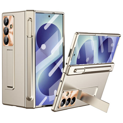 For Samsung Galaxy Z Fold8 Ultra Case Magnetic Hinge Kickstand PC Phone Cover with Stylus / Tempered Glass Film