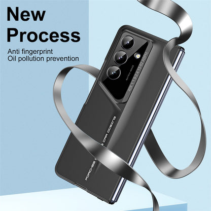For Samsung Galaxy Z Fold8 Ultra Case PC Hard Phone Cover with Tempered Glass Film