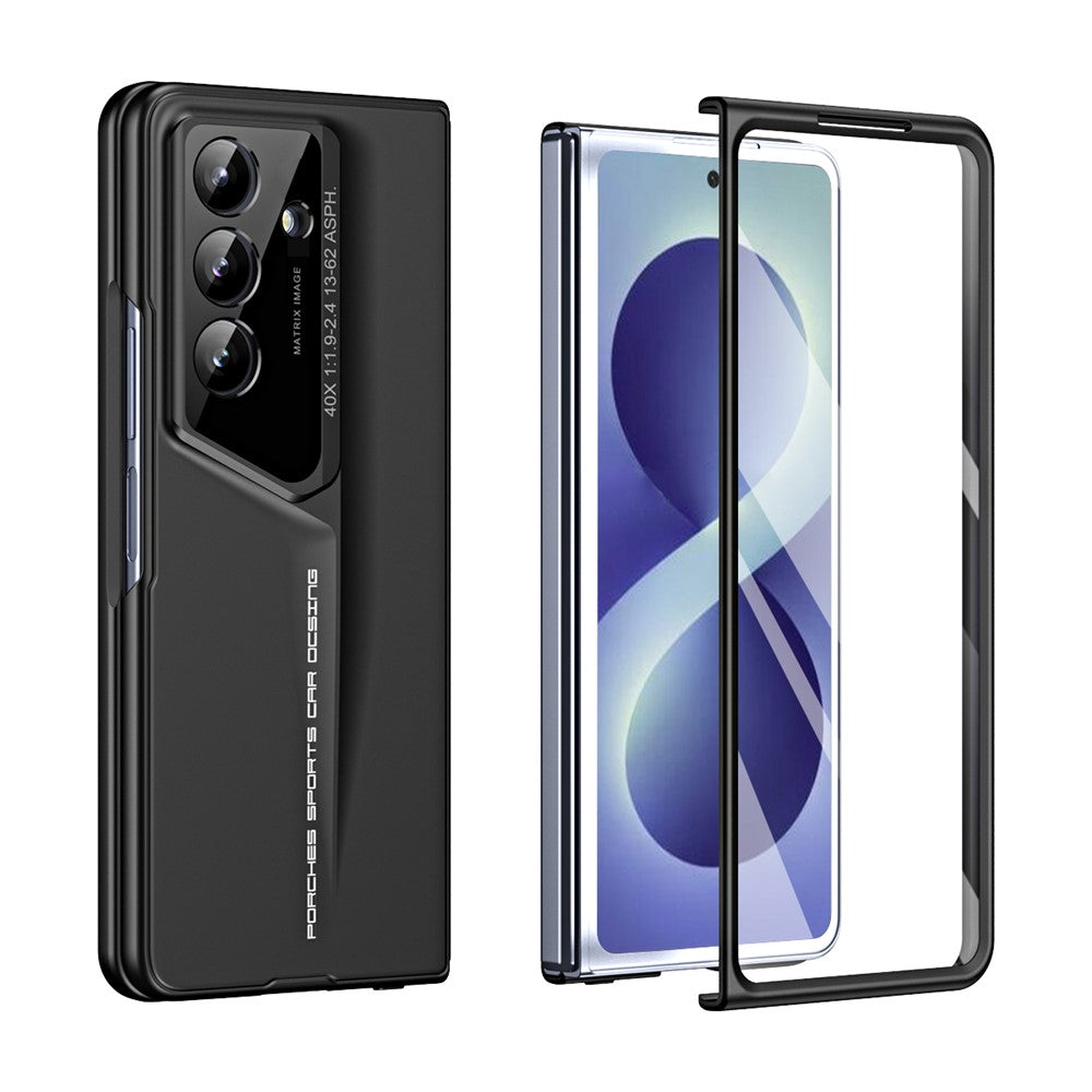 For Samsung Galaxy Z Fold8 Ultra Case PC Hard Phone Cover with Tempered Glass Film
