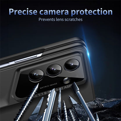 For Samsung Galaxy Z Fold8 Ultra Case PC Hard Phone Cover with Tempered Glass Film