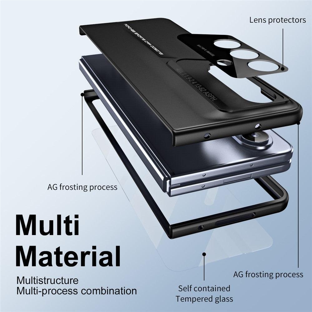For Samsung Galaxy Z Fold8 Ultra Case PC Hard Phone Cover with Tempered Glass Film