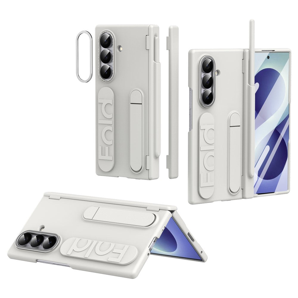 For Samsung Galaxy Z Fold8 Ultra Case Kickstand Dual Hinge PC Phone Cover with Tempered Glass Film / Stylus