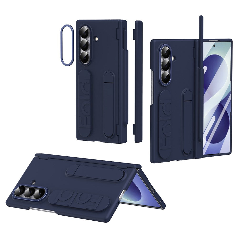 For Samsung Galaxy Z Fold8 Ultra Case Kickstand Dual Hinge PC Phone Cover with Tempered Glass Film / Stylus