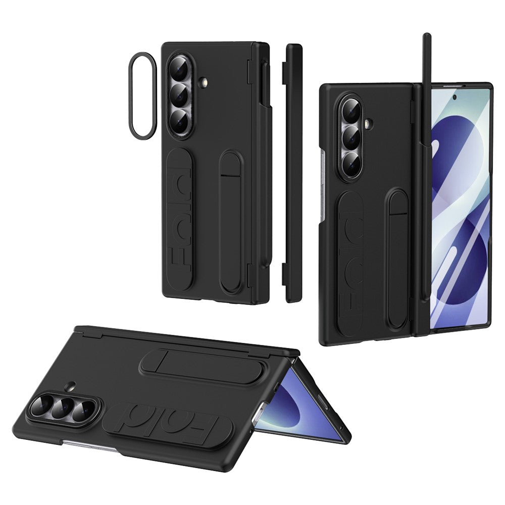 For Samsung Galaxy Z Fold8 Ultra Case Kickstand Dual Hinge PC Phone Cover with Tempered Glass Film / Stylus