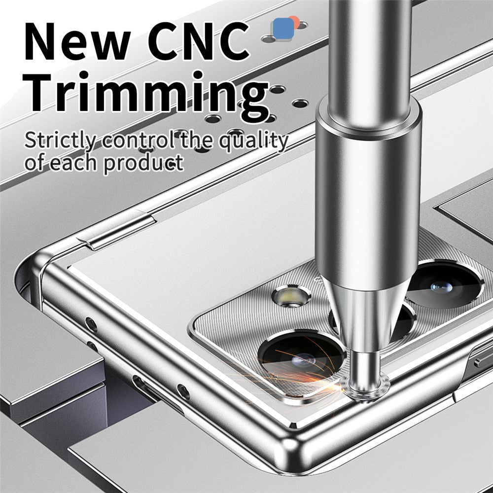 For Samsung Galaxy Z Fold8 Ultra Case Kickstand Dual Hinge Aluminum Alloy Phone Cover with Tempered Glass Front Film / Stylus