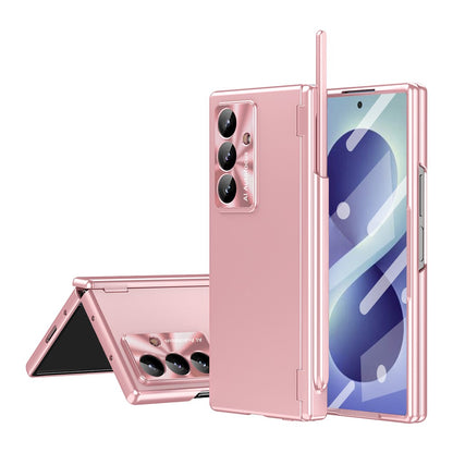 For Samsung Galaxy Z Fold8 Ultra Case with Tempered Glass Film / Stylus , Dual Hinges PC Phone Cover