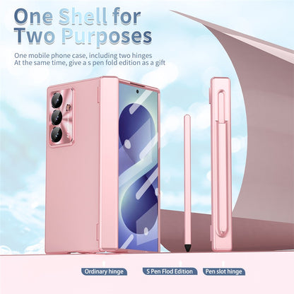 For Samsung Galaxy Z Fold8 Ultra Case with Tempered Glass Film / Stylus , Dual Hinges PC Phone Cover