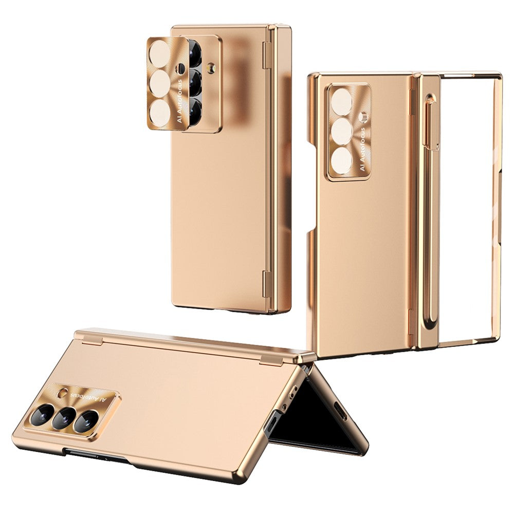 For Samsung Galaxy Z Fold8 Ultra Case with Tempered Glass Film / Stylus , Dual Hinges PC Phone Cover