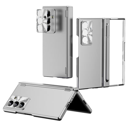 For Samsung Galaxy Z Fold8 Ultra Case with Tempered Glass Film / Stylus , Dual Hinges PC Phone Cover