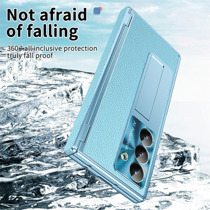 For Samsung Galaxy Z Fold8 Ultra Case Hinge Protection PU + PC Phone Cover with Tempered Glass Film / Stylus