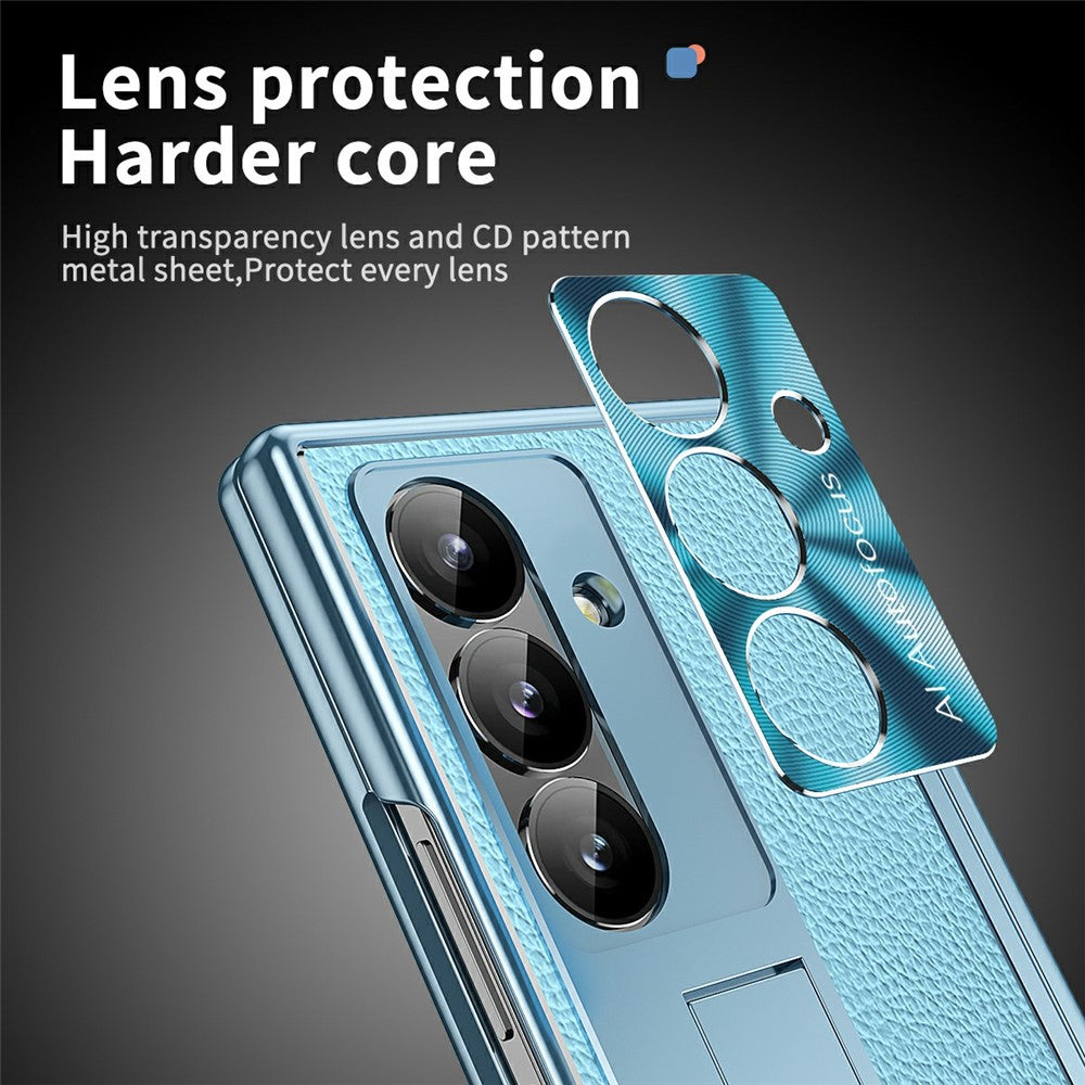 For Samsung Galaxy Z Fold8 Ultra Case Hinge Protection PU + PC Phone Cover with Tempered Glass Film / Stylus