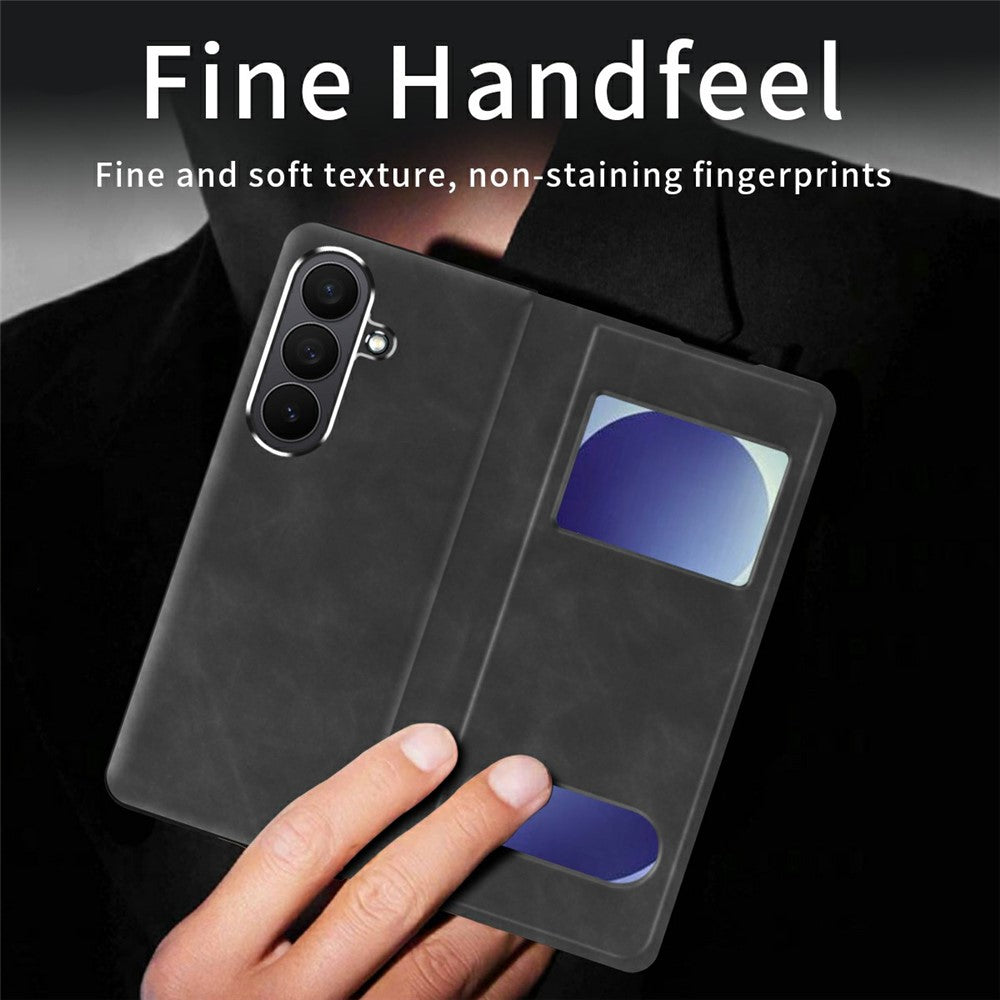 For Samsung Galaxy Z Fold8 Ultra Case View Window PU Leather Phone Cover