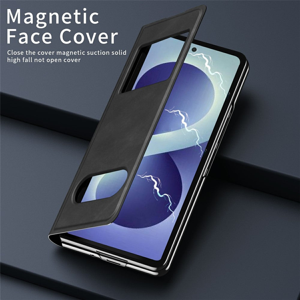 For Samsung Galaxy Z Fold8 Ultra Case View Window PU Leather Phone Cover