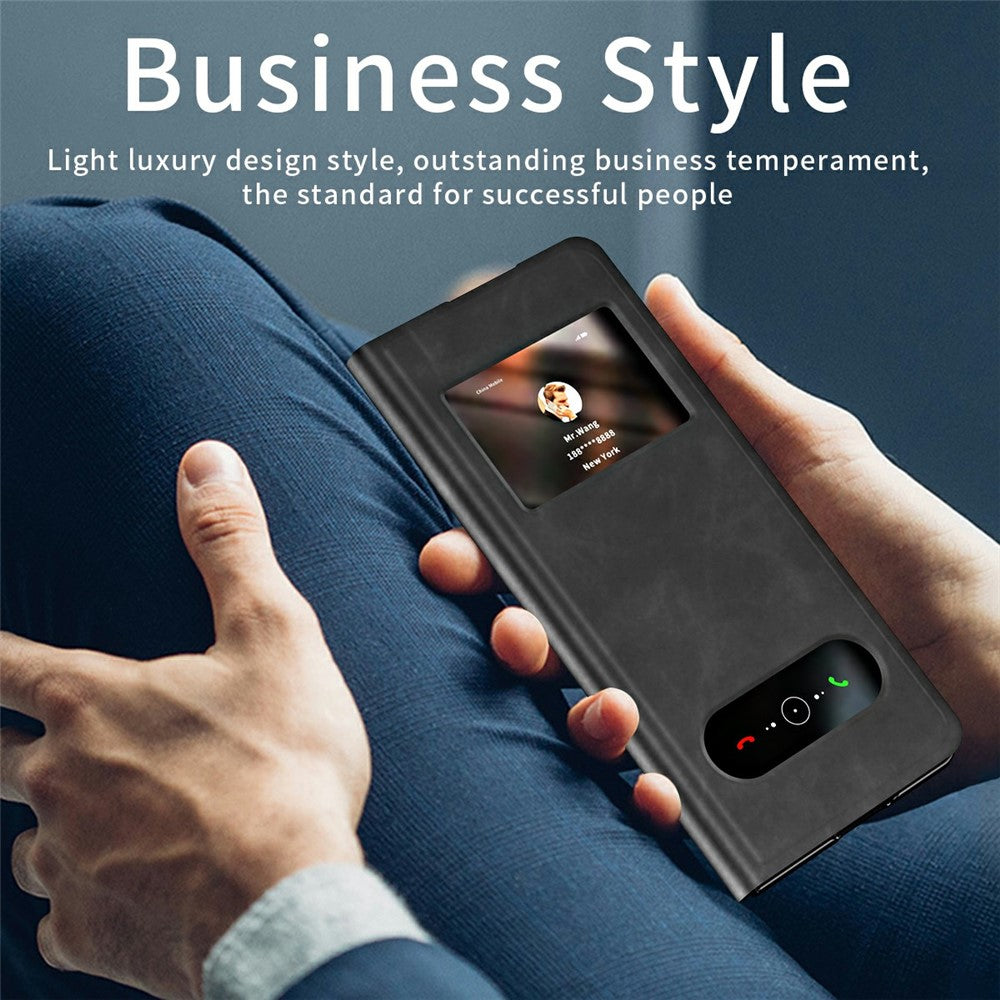 For Samsung Galaxy Z Fold8 Ultra Case View Window PU Leather Phone Cover
