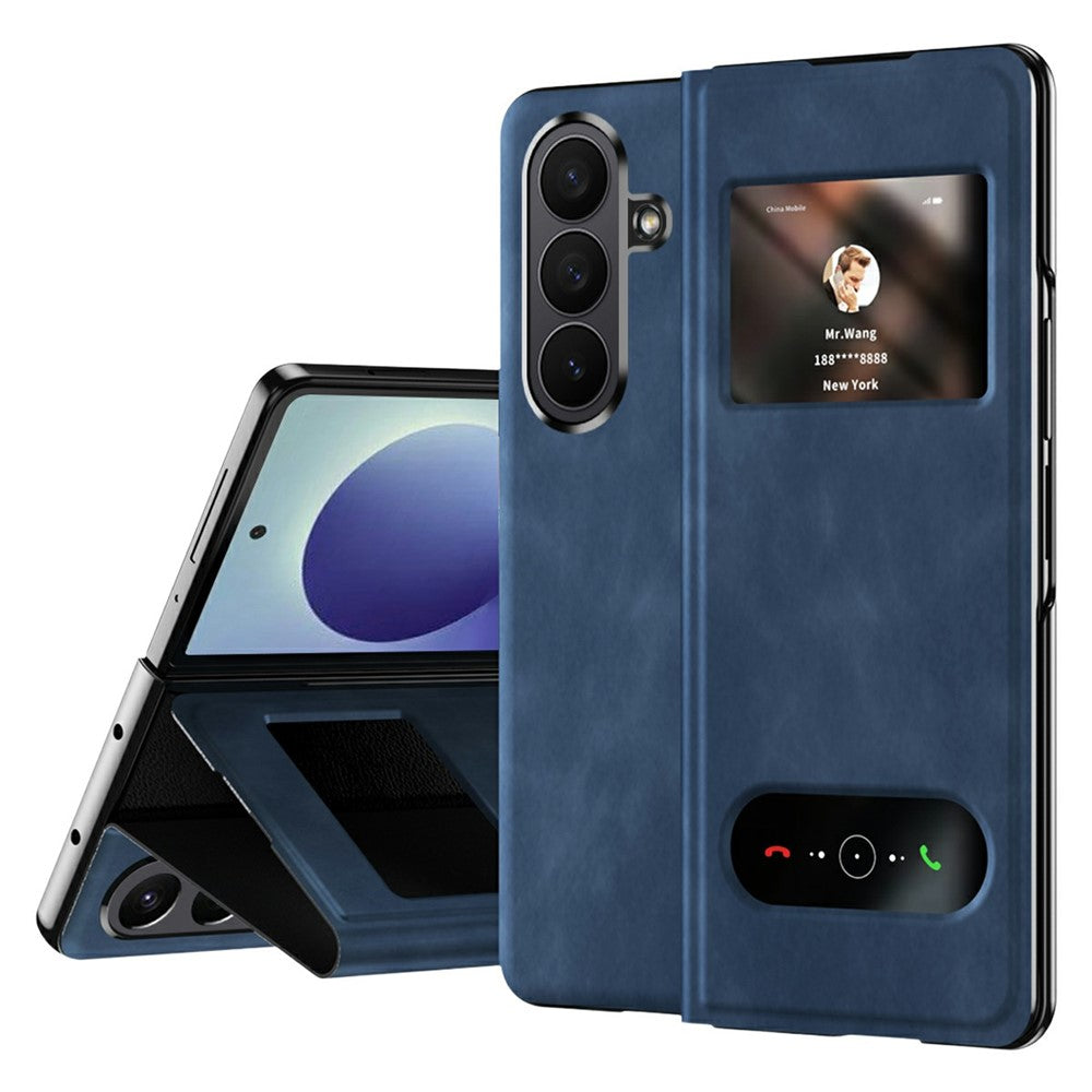 For Samsung Galaxy Z Fold8 Ultra Case View Window PU Leather Phone Cover