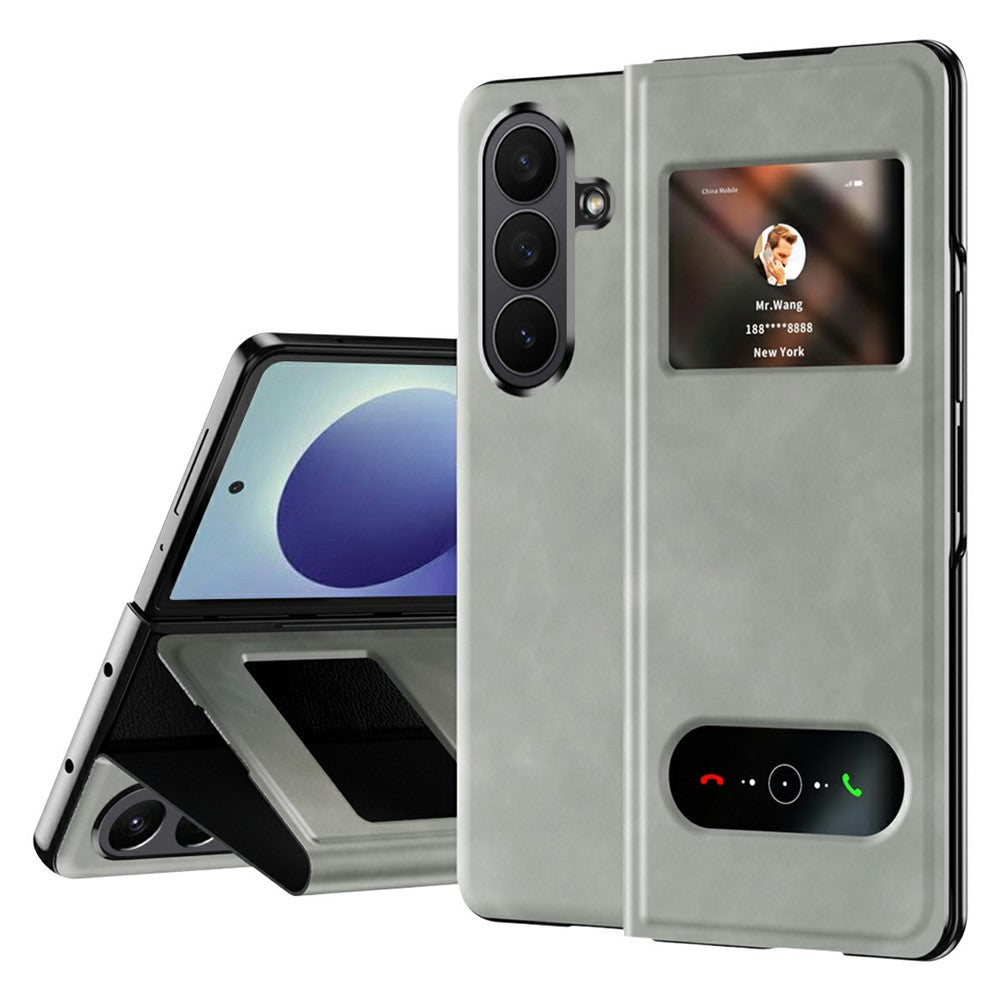 For Samsung Galaxy Z Fold8 Ultra Case View Window PU Leather Phone Cover