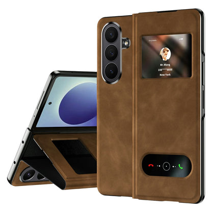 For Samsung Galaxy Z Fold8 Ultra Case View Window PU Leather Phone Cover